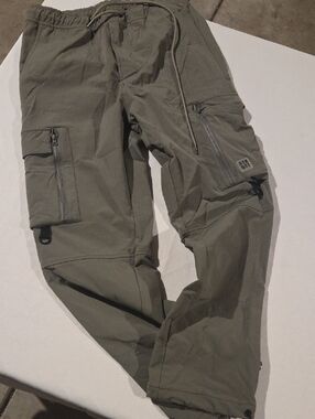 Strut! Men's Olive Green Drawstring Cargo Pants